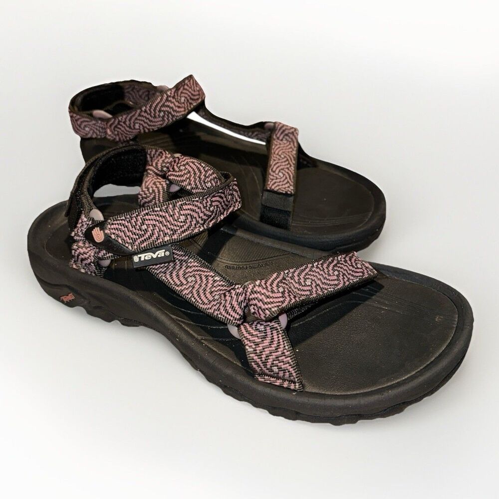 Teva Hurricane XLT Strap Sandals Style 4176 Womens Sz 8 Pink Black Swirl